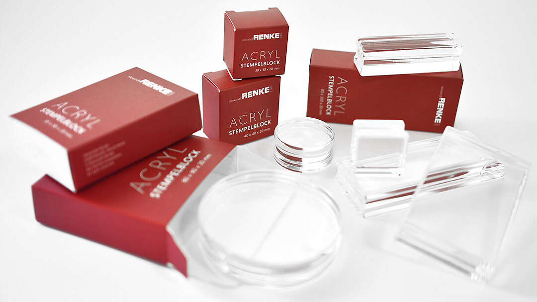 Acryl-Stempelblöcke in verschiedenen Größen und Formen – ideal für präzise Stempelabdrücke mit Clear Stamps