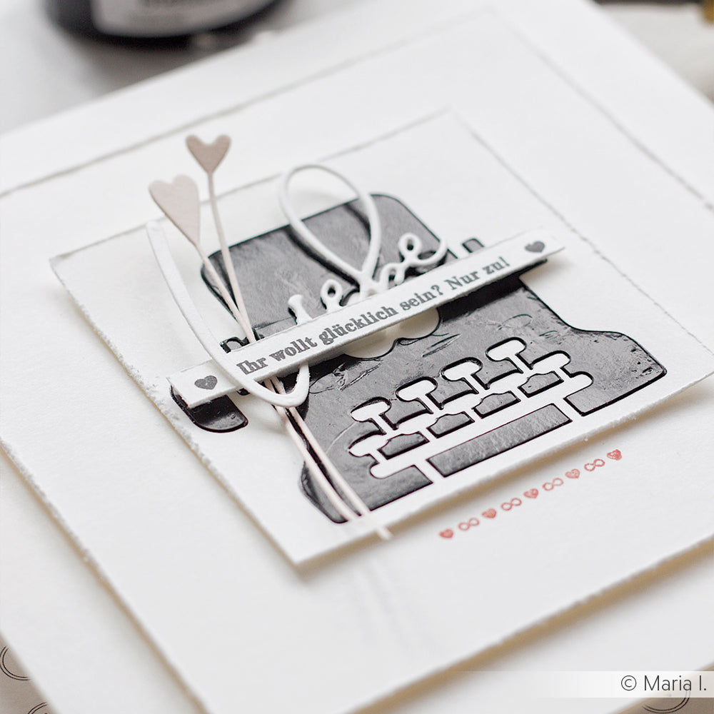 Stencil Schablone in schwarz