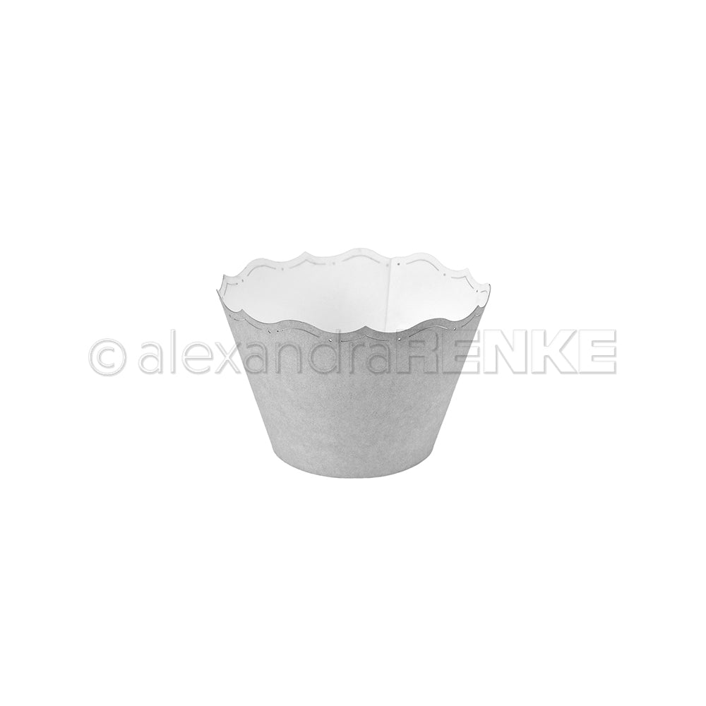 12 Filigrane Cupcake-Banderolen Himmelblau – Lasergeschnitten Für Hochzeit, Taufe & Geburtstag