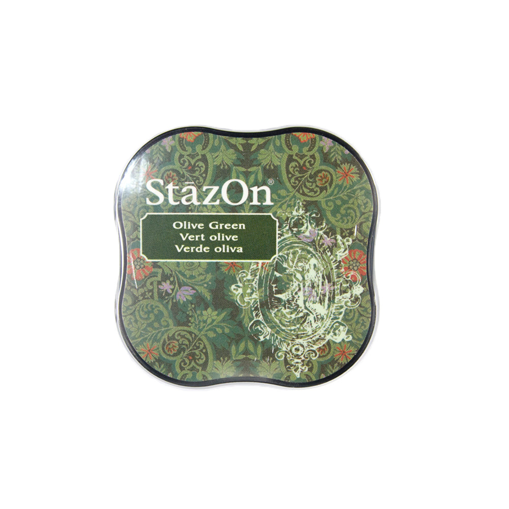 StazOn Olive Green Ink - Stamp pad