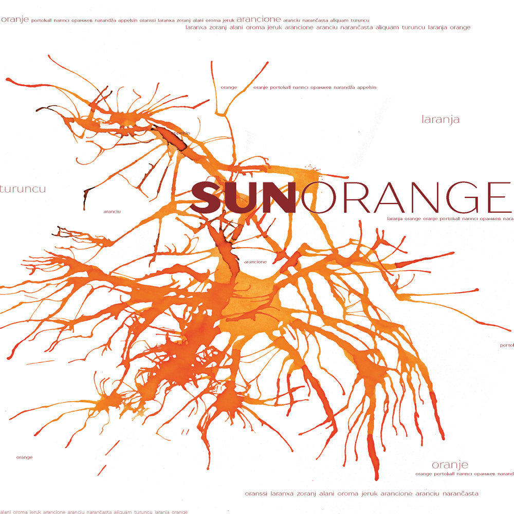 orangener Farbklecks