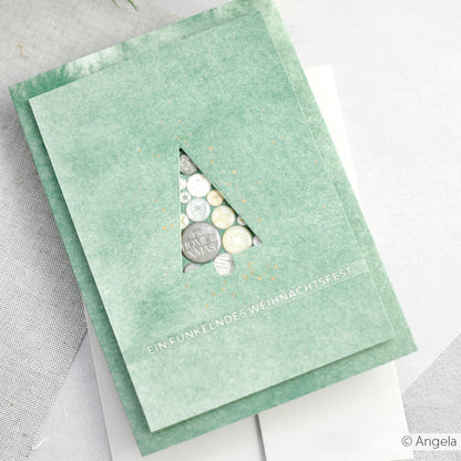 Design paper 'Mimi collection watercolor reed green bright'