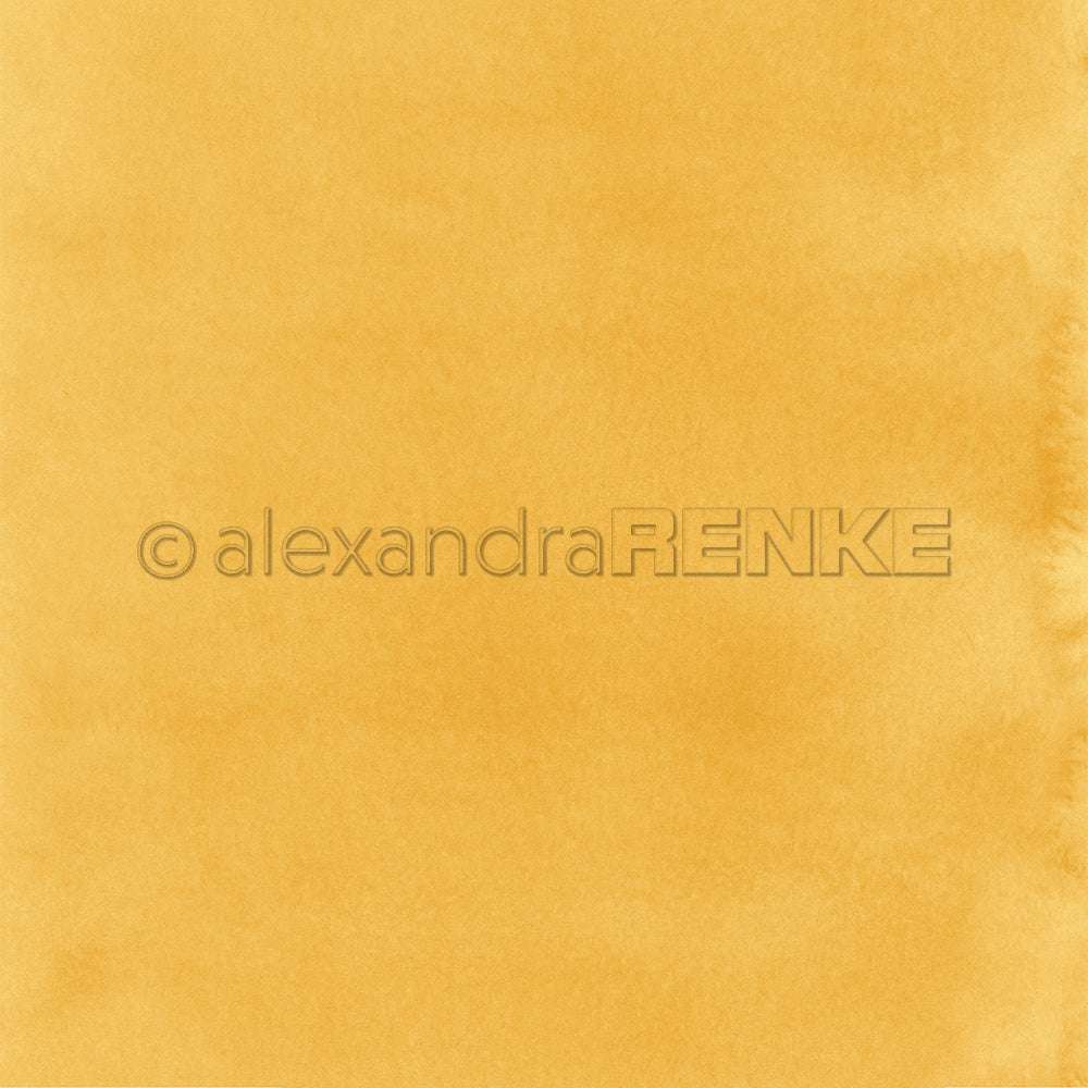 Ein strukturierter, warmgelber Aquarellhintergrund mit subtilen Schattierungen und weichen Übergängen von Alexandra Renke - ideal für Designpapier oder handgefertigte Grußkarten.