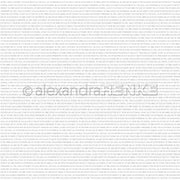 Weißer Text füllt dicht den Hintergrund, während "alexandra renke" in großen umrandeten Buchstaben hervorsticht - die perfekte Inspiration für Designpapier und einzigartige Papierprojekte.