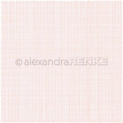 Dezentes rotes und blaues grafisches Musterpapier mit einem Wasserzeichen von Alexandra Renke, perfekt für Buchbindereien oder Papierprojekte mit hochwertigem Designerpapier.