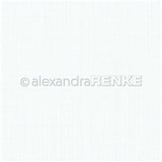 Zartes blaues Gittermuster auf weißem Hintergrund mit Alexandra Renke Wasserzeichen - ideales Designpapier für kreative Projekte oder Buchbinderei.