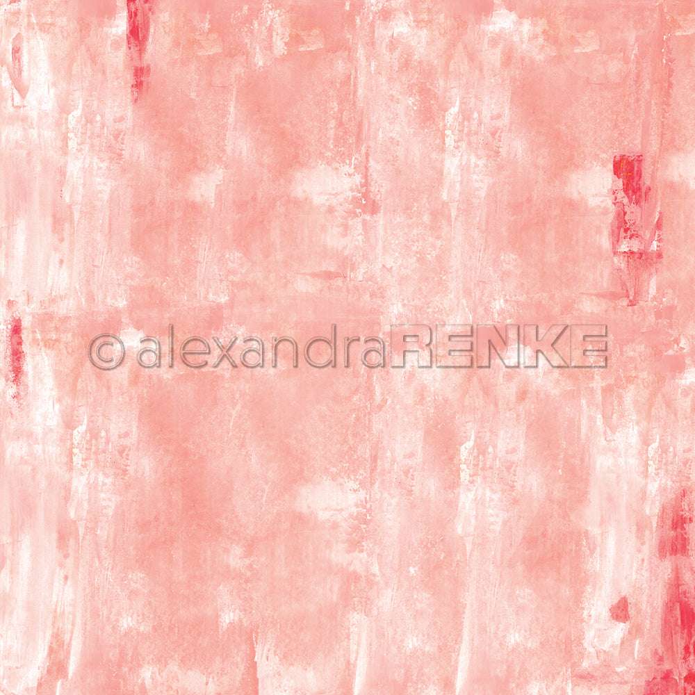 Texturierter rosa-weißer abstrakter Aquarell-Hintergrund mit zarten Pinselstrichen von Alexandra Renke, ideal für Designpapier oder kreative Papierprojekte wie Buchbinderei.
