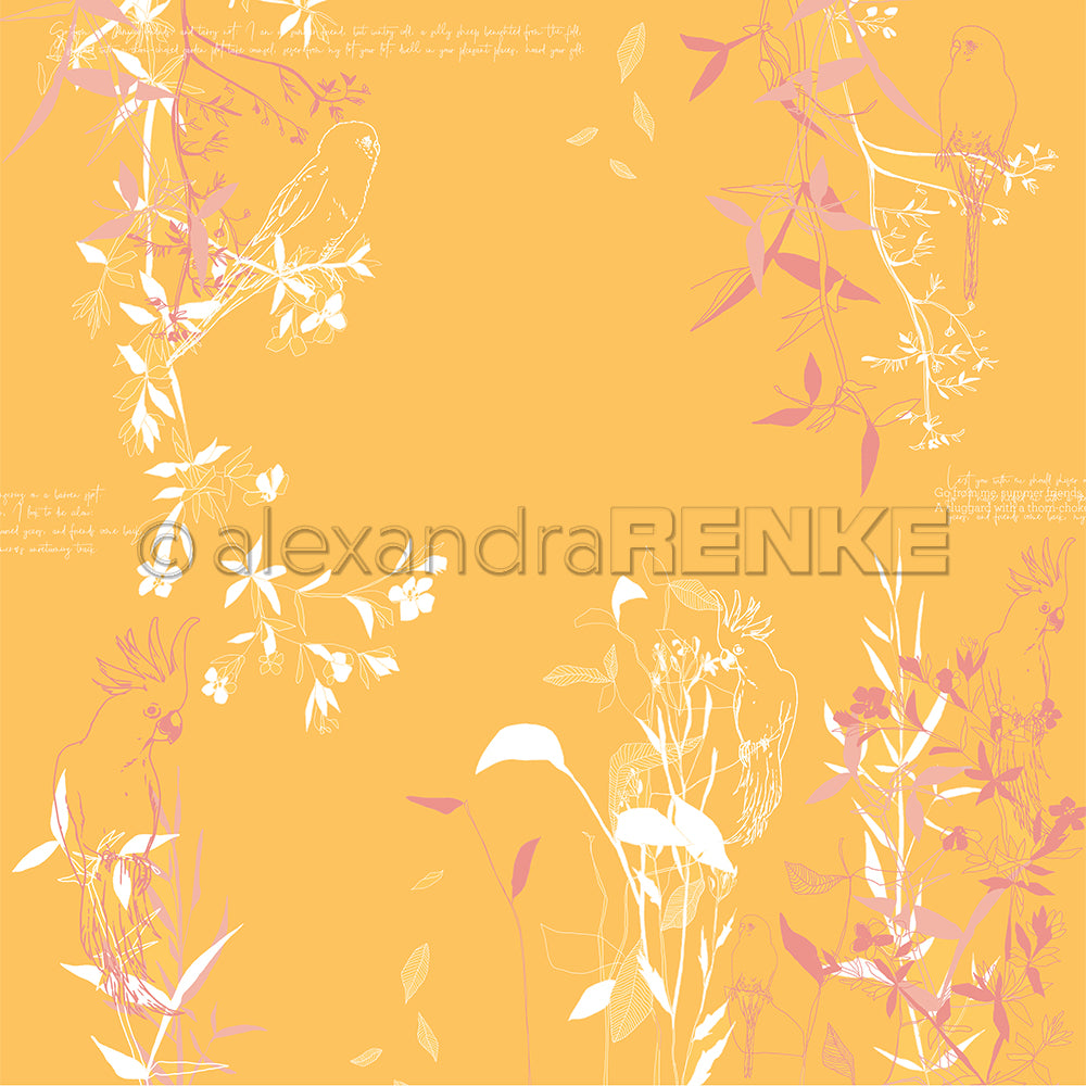 Design paper 'Autumn Plants Yellow'