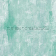 Ein strukturierter mintgrüner und weißer Aquarellhintergrund von Alexandra Renke mit einem weichen, gebürsteten Look - ideal für Designpapier oder zum Basteln einzigartiger Grußkarten für Ihre nächsten Papierprojekte.