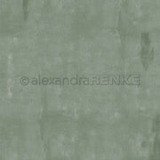 Strukturierter grüner Farbhintergrund mit dezentem Sprenkel-Effekt und einem Wasserzeichen von Alexandra Renke - ideal zum Papierbasteln oder als Designerpapier Calm Hellgrün.