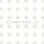 Alexandra Renke Designpapier: Weißer Hintergrund mit feinem Raster aus kleinen, gleichmäßig verteilten hellbraunen Punkten-ideal für Grußkarten oder kreative Papierprojekte.