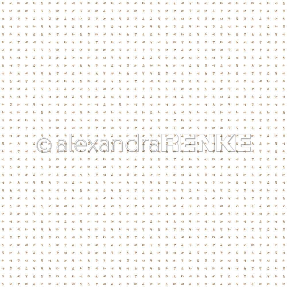 Kleine, gleichmäßig verteilte hellbraune Dreiecke auf weißem Grund - dieses Designpapier von Alexandra Renke ist perfekt für Grußkarten oder kreative Papierprojekte.