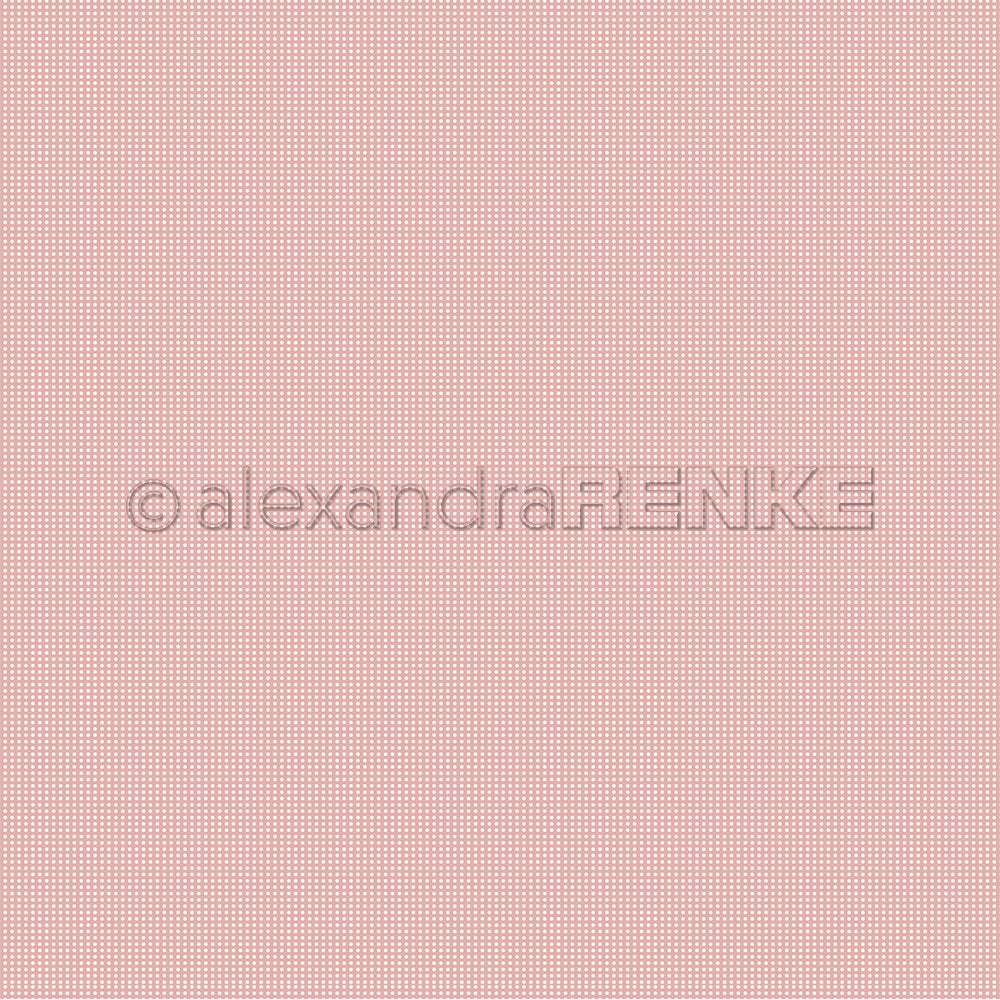 Zartrosa Hintergrund mit weißem Gittermuster - perfektes Designpapier von Alexandra Renke für die Kartengestaltung und zum Basteln. Mit Wasserzeichen "alexandra RENKE" in der Mitte.