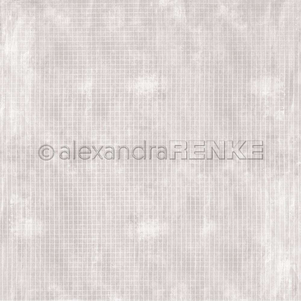 Verblasstes weißes Gittermuster auf hellgrauem strukturiertem Hintergrund von Alexandra Renke, perfekt für Grußkarten oder Designpapier in Ihren kreativen Papierprojekten.