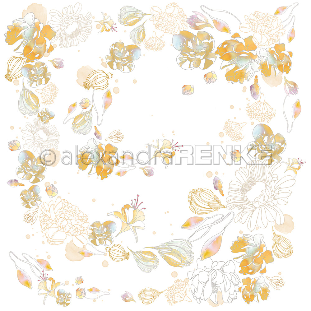 Design Paper 'Music Flower Magic Saffron'