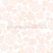 Zartes hellrosa Tulpenmotiv auf weißem Hintergrund von Alexandra Renke, ideales Designpapier für schicke Papierbastelprojekte.