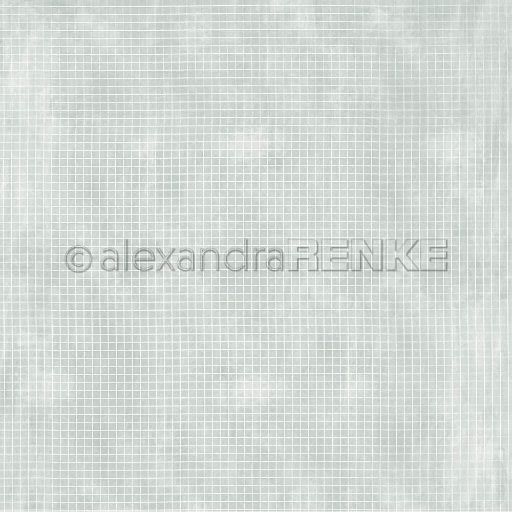 Ein hellgraues Gittermuster auf strukturiertem Papier mit schwachen Linien, perfekt für Designpapier und Papierprojekte wie Buchbinderei von Alexandra Renke.