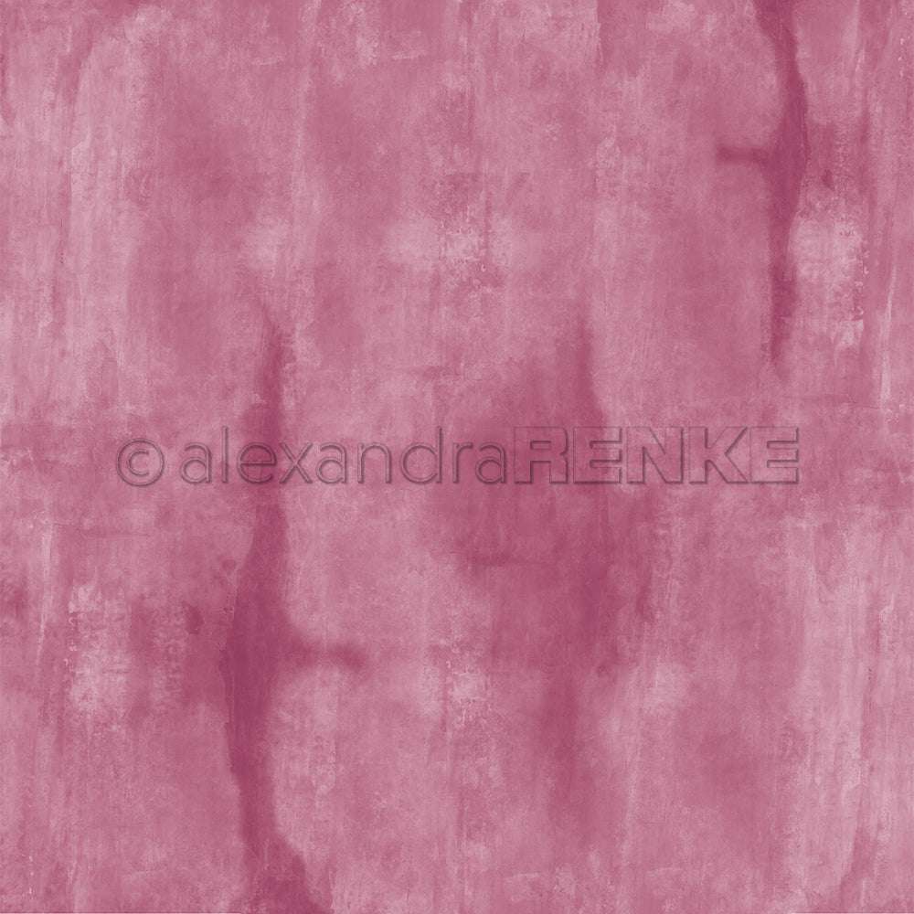 Strukturierter rosa Aquarell-Hintergrund mit zarten Pinselstrichen und weichen Verläufen von Alexandra Renke - ideal für die Buchbinderei oder als einzigartiges Designpapier in Ihren Papierprojekten.