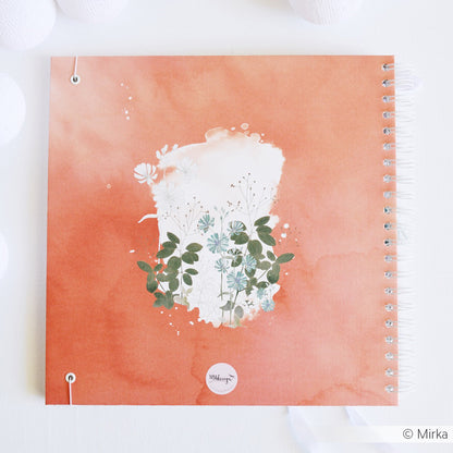 Design paper 'Memories Wildflower Blot on red'