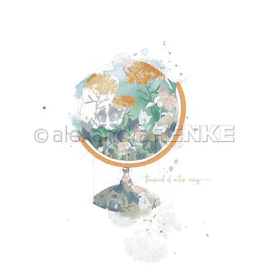 Design paper 'Memories Flowery Globe'