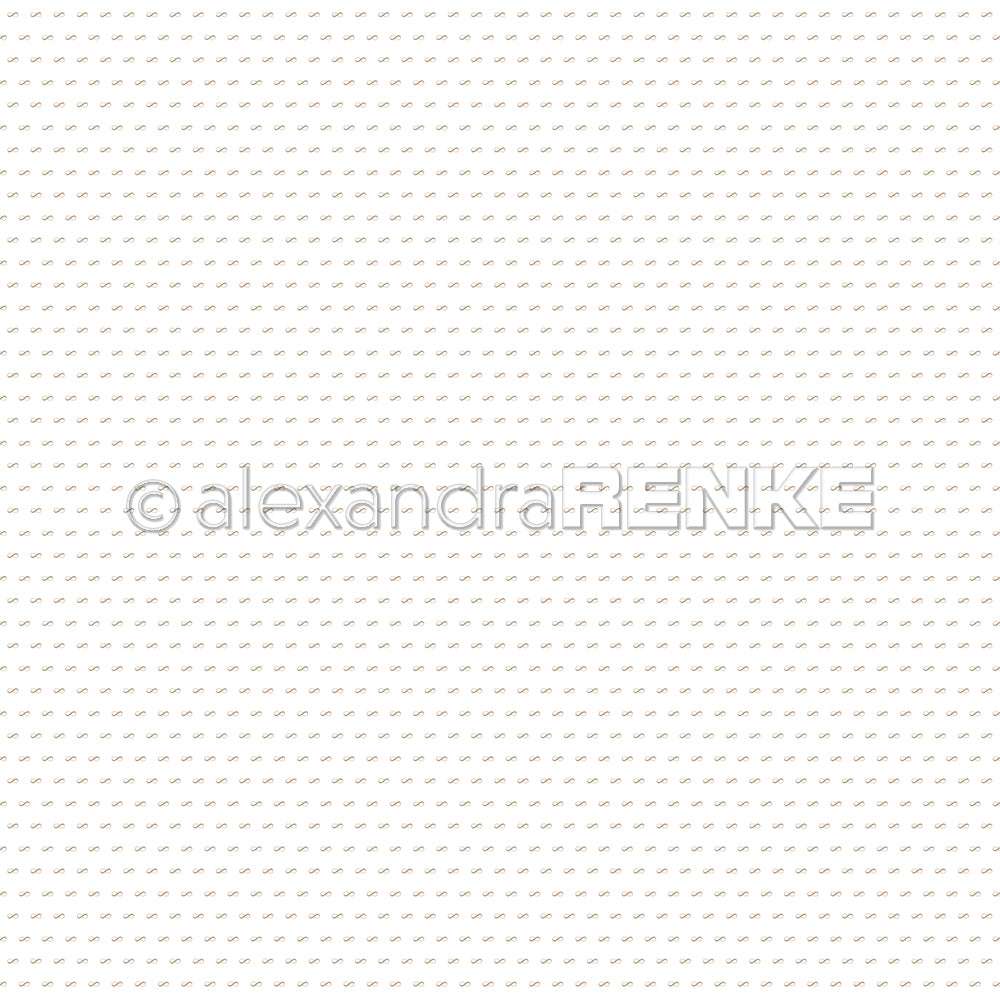 Kleine, gleichmäßig verteilte hellbraune Herzen in einem Raster auf Weiß - perfektes Alexandra Renke Designpapier für Grußkarten oder Papierprojekte.