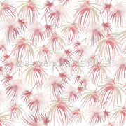 Sanftes, aquarellartiges Palmwedel-Rosa und beige Blätter auf weißem Designpapier-Hintergrund von Alexandra Renke - perfekt für elegante Papierprojekte.