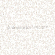 Leicht skizzierte Vögel im Flug und auf dem Sitzplatz ergeben ein nahtloses Muster, ideal für Designpapier oder Bastelprojekte. Mit einem Wasserzeichen mit "Alexandra Renke".