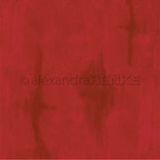 Ein strukturiertes rotes Designpapier von Alexandra Renke mit subtilen, dunkleren roten Flecken und einem zentralen Wasserzeichen - perfekt für Papierprojekte oder Buchbinderei.