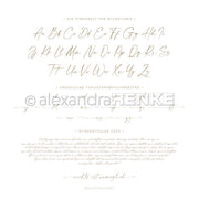Alexandra Renkes elegante kursive Alphabete, dekorative Schriften und deutsche Textmuster sind perfekt für Papierprojekte, Buchbinderei oder die Gestaltung von einzigartigem Designpapier.
