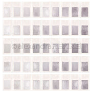 Ein Raster aus Aquarellmustern in sanftem Grau und Beige, jeweils gerahmt, von Alexandra Renke - ideal für Designpapier oder Papierprojekte wie handgefertigte Grußkarten.