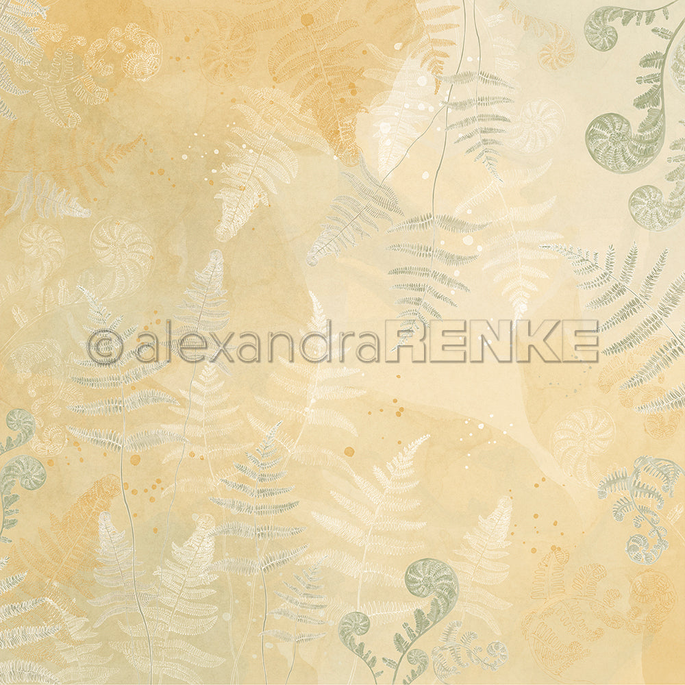 Design paper 'Fern on watercolor'