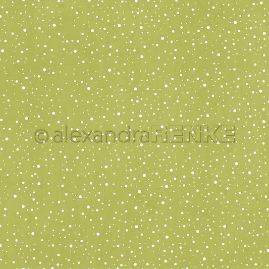 Design paper 'Snow flurry lime green'