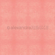 Strukturierter korallenrosa Hintergrund mit einem subtilen, von der Holzstruktur Porzellanrosa inspirierten Muster und einem Wasserzeichen von Alexandra Renke, ideal für Papierprojekte oder als unverwechselbares Designerpapier.
