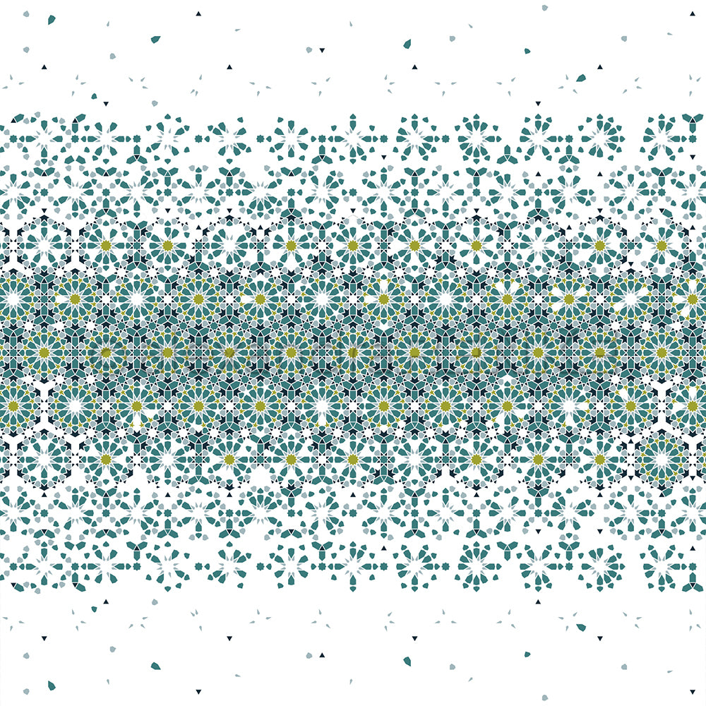 Design paper 'Geometric pattern 1 green centric'