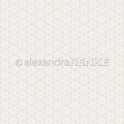 Helles Beige-Geometrie-Muster aus Hexagons und Dreiecken auf weißem Hintergrund mit Wasserzeichen von Alexandra Renke - ideal als Designpapier für vielseitige Papierprojekte.