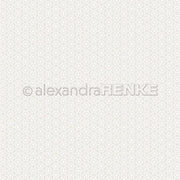 Dezentes, beigefarbenes, geometrisches Sternmuster auf weißem Grund mit einem "Alexandra Renke"-Wasserzeichen - ideal für Papierprojekte und Designerpapiere.