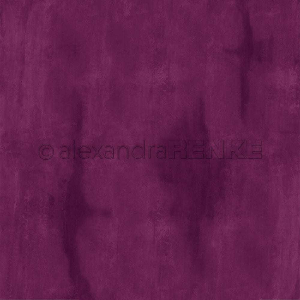Ein strukturierter Hintergrund in tiefem Magenta mit aquarellartigen Schattierungen - ideal für Designpapier oder kreative Buchbinderei Papierprojekte von Alexandra Renke.