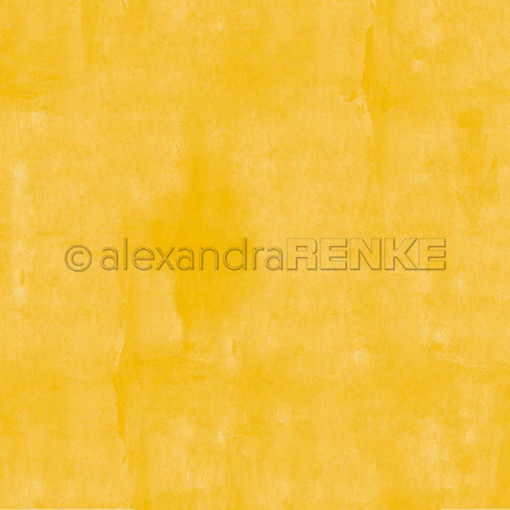 Leuchtend gelber strukturierter Hintergrund mit dezentem Pinselstrichmuster - ideal für Alexandra Renke Designpapier oder kreative Papierprojekte wie Buchbinderei.
