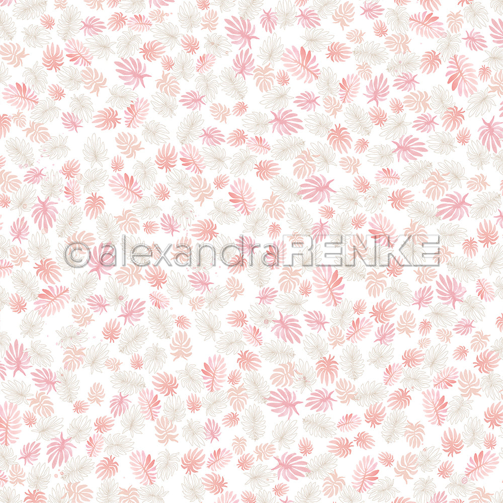 Design paper 'Small watercolor flowers rosé'