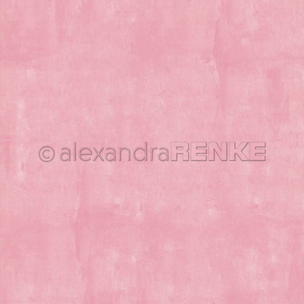 Texturierter zartrosa Hintergrund mit dezentem, malerischem Effekt und einem schwachen Wasserzeichen in der Mitte von Alexandra Renke - ideal für Papierprojekte oder als einzigartiges Designpapier.