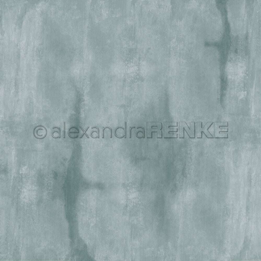 Gedämpfte aquarellfarbene Textur mit subtilen vertikalen Streifen und einem Wasserzeichen "Alexandra Renke" in der Mitte - das perfekte Designpapier für Grußkarten und Papercraft-Projekte.