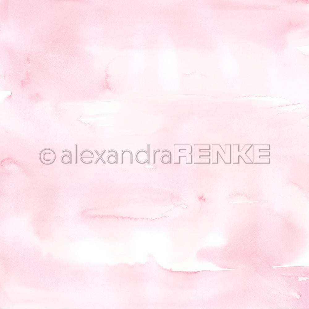 Zartrosa Aquarell-Hintergrund im Freestyle-Aquarell Sakurapink von Alexandra Renke, mit dezenten weißen Akzenten und leichter Struktur - ideales Designpapier für kreative Papierprojekte.