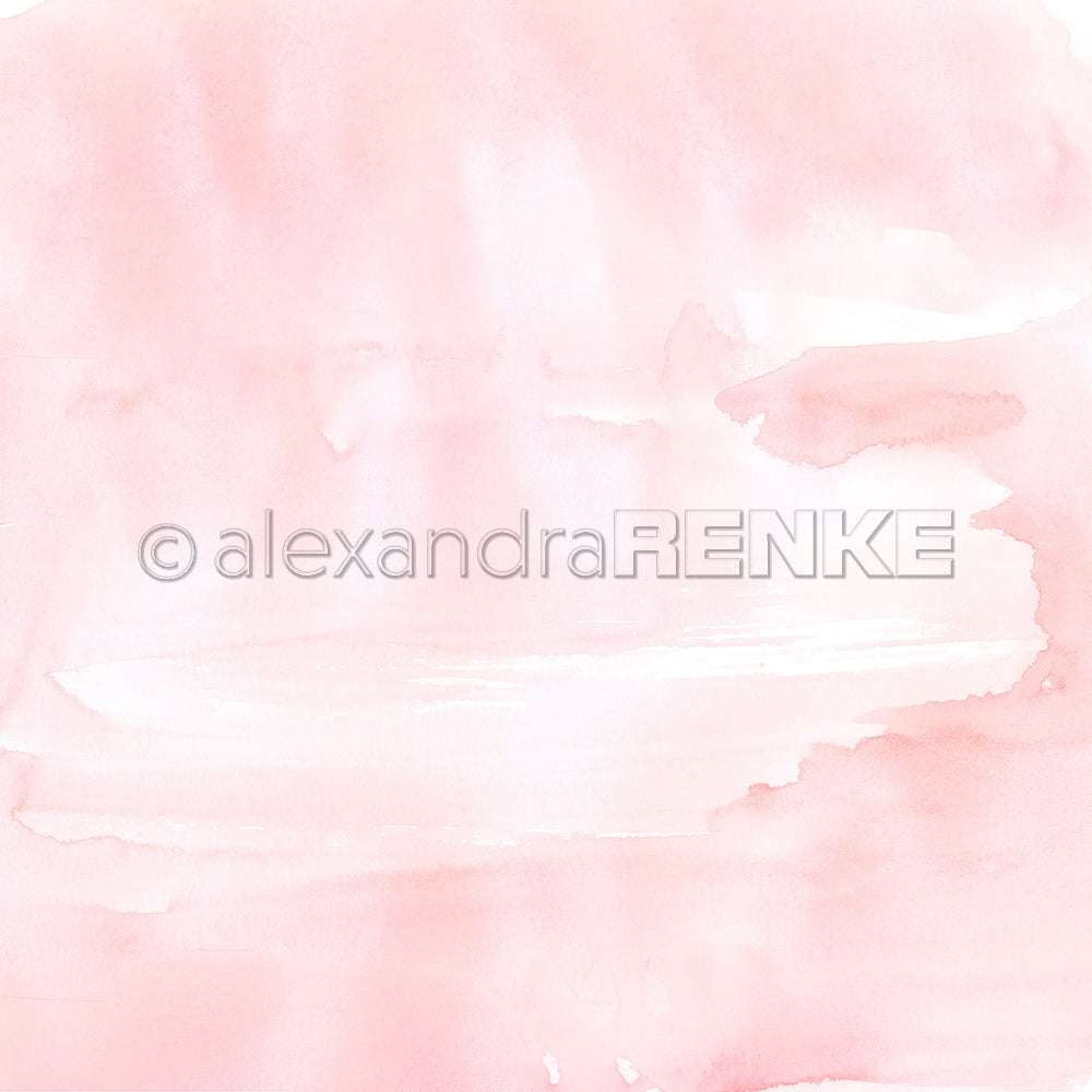 Zartrosa Aquarell-Hintergrund mit dezenten Pinselstrichen und leichter Textur - perfekt für Papierprojekte oder als Alexandra Renke Freestyle-Aquarell Lachsrosa Designpapier.