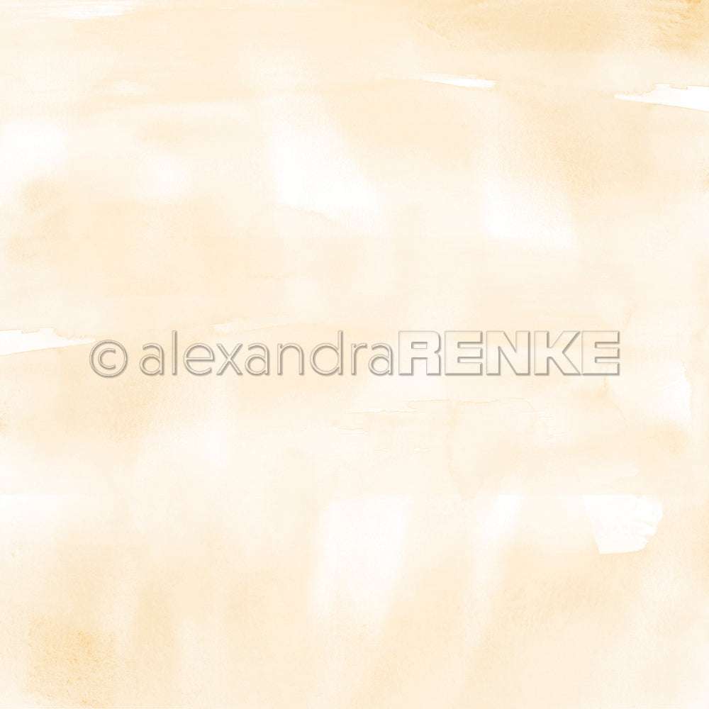 Hellbeiger Aquarell-Hintergrund mit dezenter Textur und weichen Pinselstrichen - perfekt für Papierprojekte oder als Designpapier in Freestyle-Aquarell Zitronengelb-Motiven von Alexandra Renke.