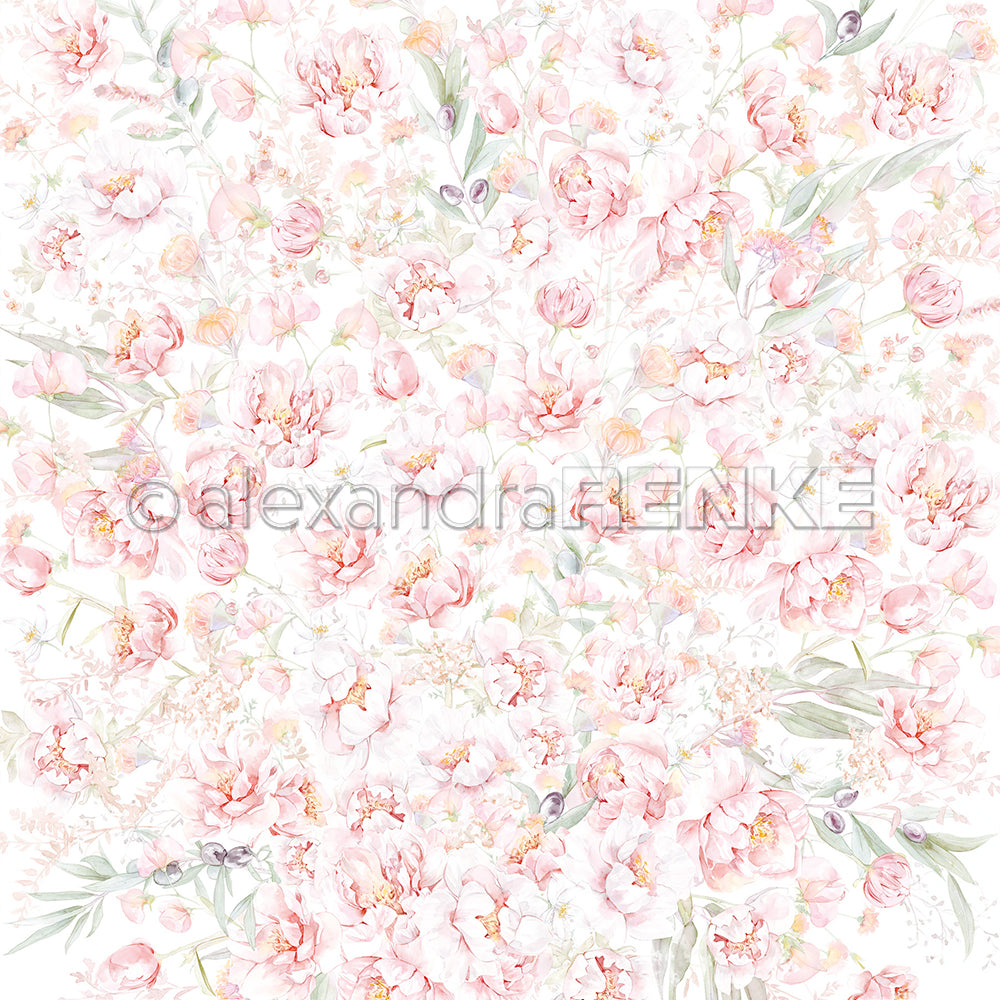 Design paper 'Peonies garden'