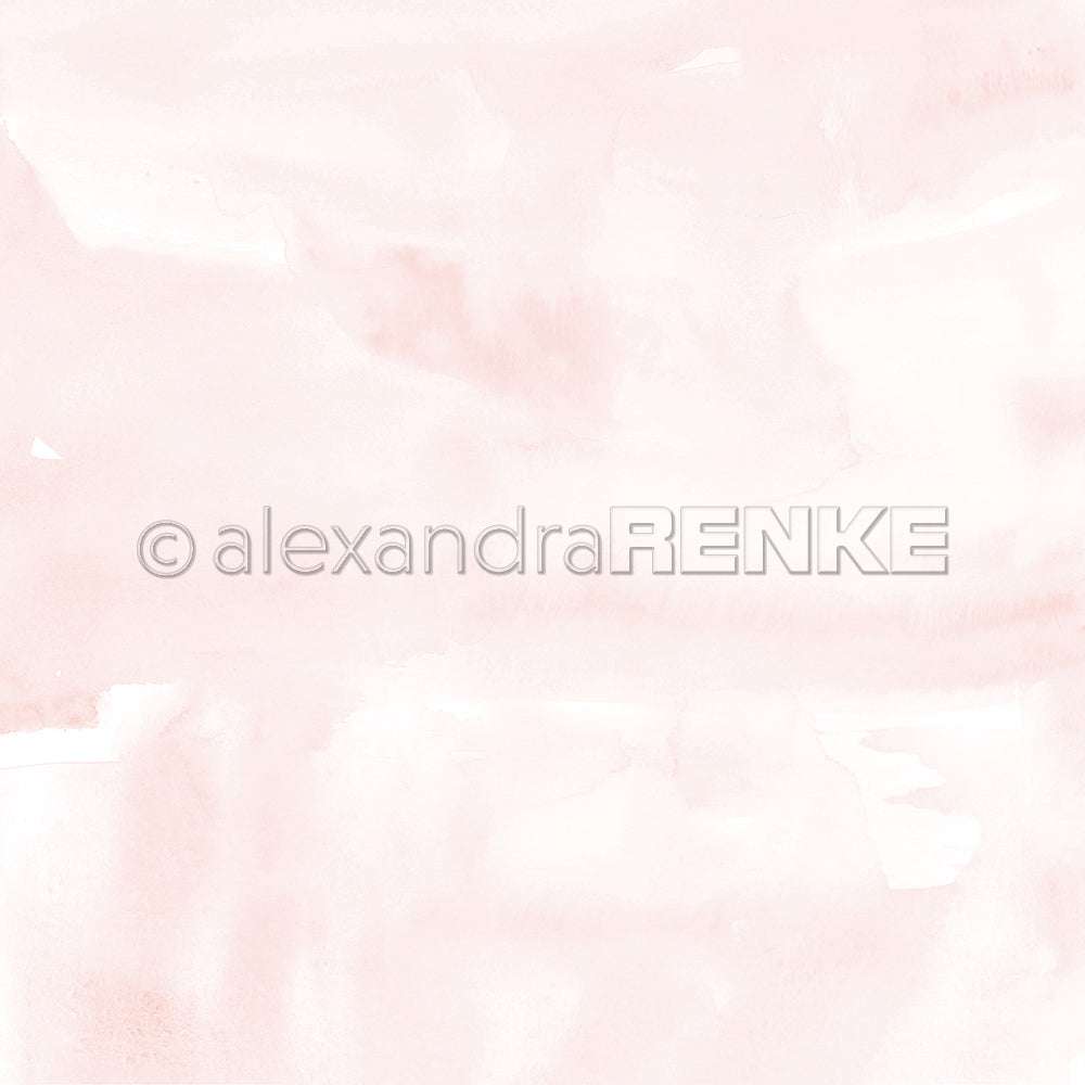 Hellrosa aquarellierter Hintergrund von Alexandra Renke mit weichen, überblendeten Texturen - ideal als Designpapier für Freestyle-Aquarell Pfingstrose oder kreative Papierprojekte.