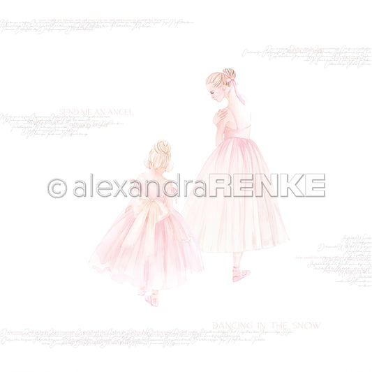 Designpapier 'Ballerinas im Schnee'