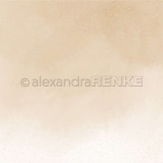 Hellbeiger Aquarell-Hintergrund mit kleinen weißen Punkten, ideal für Papierprojekte, Grußkarten, oder als stilvolles Designpapier von Alexandra Renke.