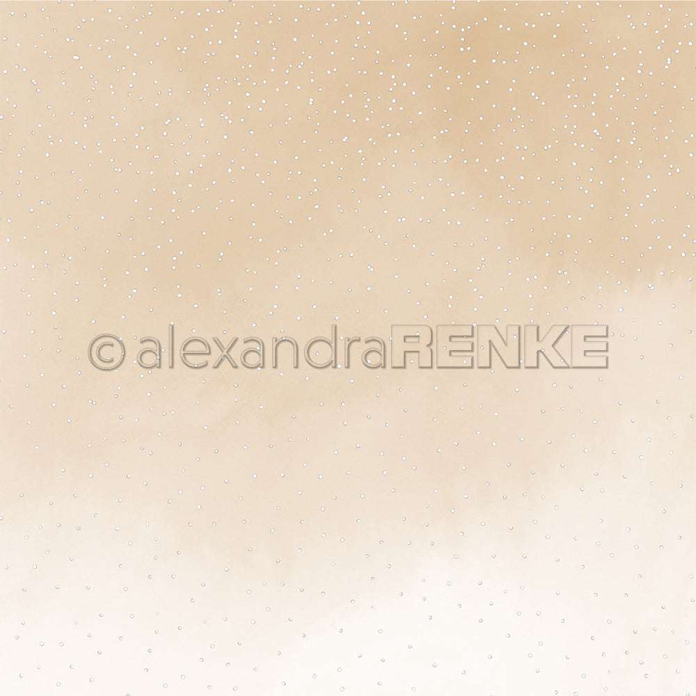 Hellbeiger Aquarell-Hintergrund mit kleinen weißen Punkten, ideal für Papierprojekte, Grußkarten, oder als stilvolles Designpapier von Alexandra Renke.