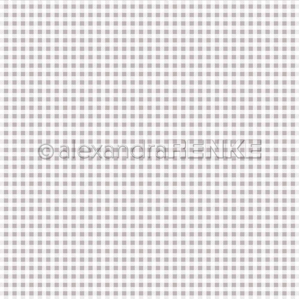 Grau-weiß karierter Hintergrund mit dezentem Gittermuster von Alexandra Renke - perfektes Designpapier für Papierprojekte oder Buchbinderei.